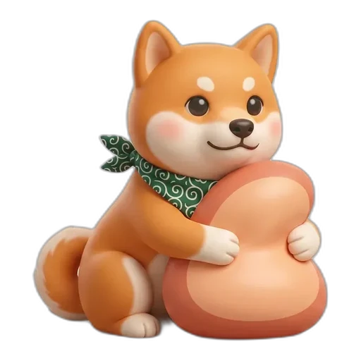 お腹を抱えるハラトモの柴犬キャラクター